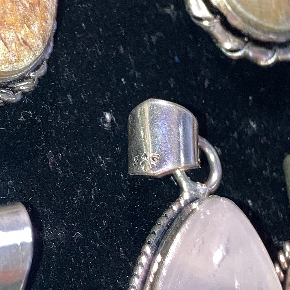 Randomly picked Gemstone Pendant stamped 925 or (pick one) - Picture 8 of 8